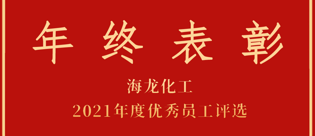 <strong>表彰！海龍化工2021年度優(yōu)秀員工優(yōu)秀部門評(píng)選</strong>